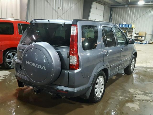 JHLRD78916C034689 - 2006 HONDA CR-V SE GRAY photo 4