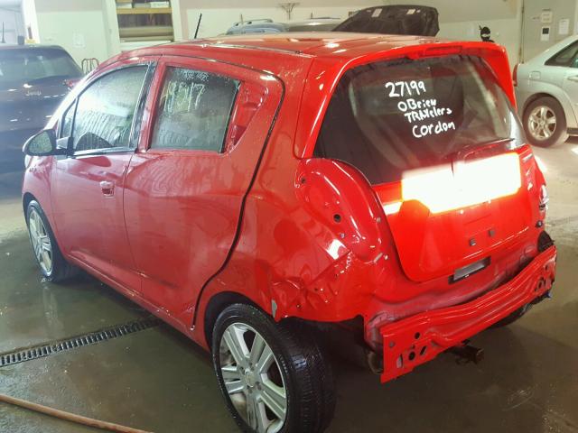 KL8CA6S95DC620820 - 2013 CHEVROLET SPARK LS RED photo 3