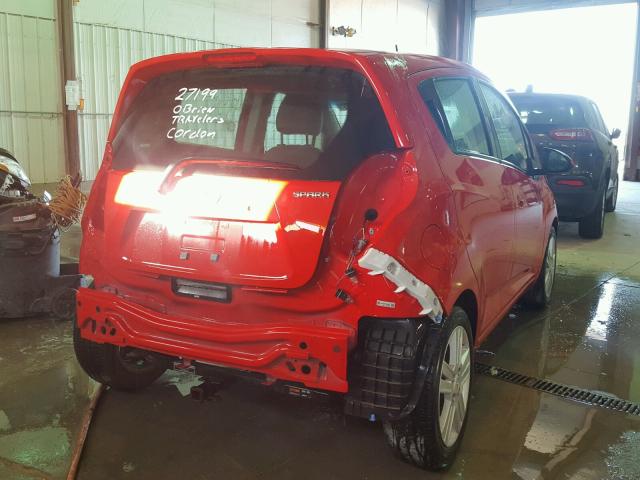 KL8CA6S95DC620820 - 2013 CHEVROLET SPARK LS RED photo 4