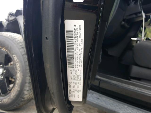 1C4AJWBG7CL107032 - 2012 JEEP WRANGLER S შავი ფოტო 10