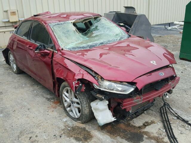 3FA6P0H7XER267716 - 2014 FORD FUSION SE RED photo 1