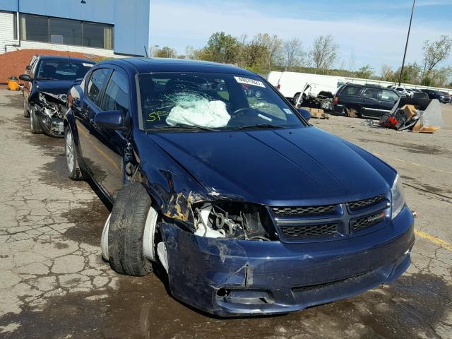 1C3CDZBGXDN576594 - 2013 DODGE AVENGER BLUE photo 1