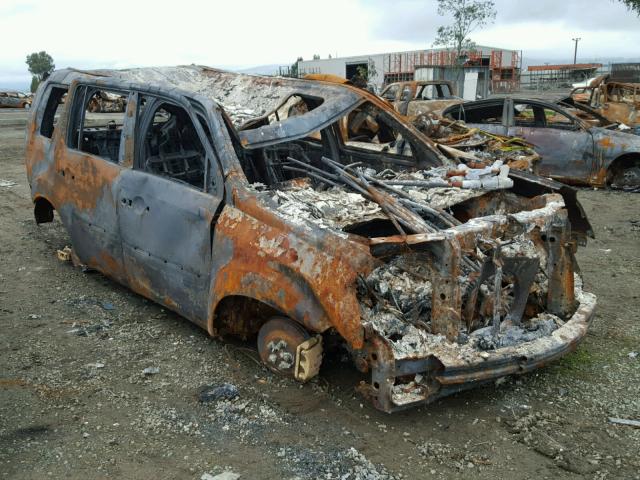 5FNYF4H53DB030044 - 2013 HONDA PILOT EXL BURN photo 1