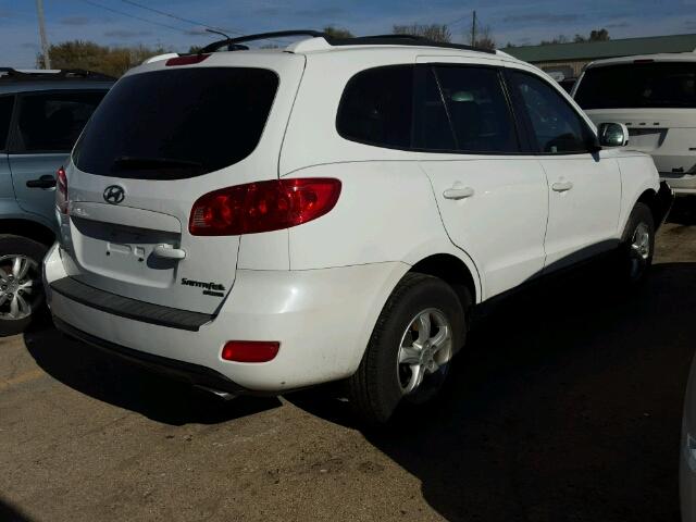 5NMSG73D47H069280 - 2007 HYUNDAI SANTA FE G WHITE photo 4