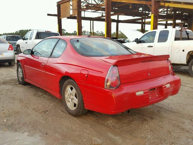 2G1WX12K149364068 - 2004 CHEVROLET MONTE CARL RED photo 3