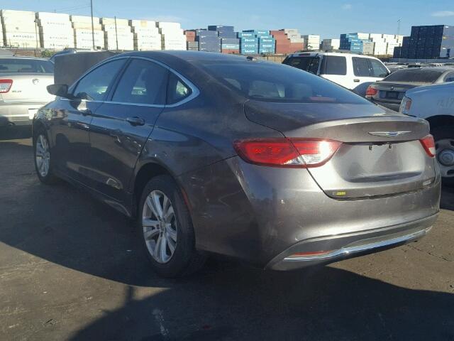 1C3CCCAB5FN596051 - 2015 CHRYSLER 200 GRAY photo 3