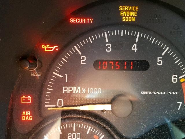 1G2NE52E7XC564853 - 1999 PONTIAC GRAND AM S თეთრი ფოტო 8