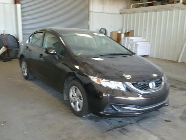 2HGFB2F52DH597545 - 2013 HONDA CIVIC LX BLACK photo 1