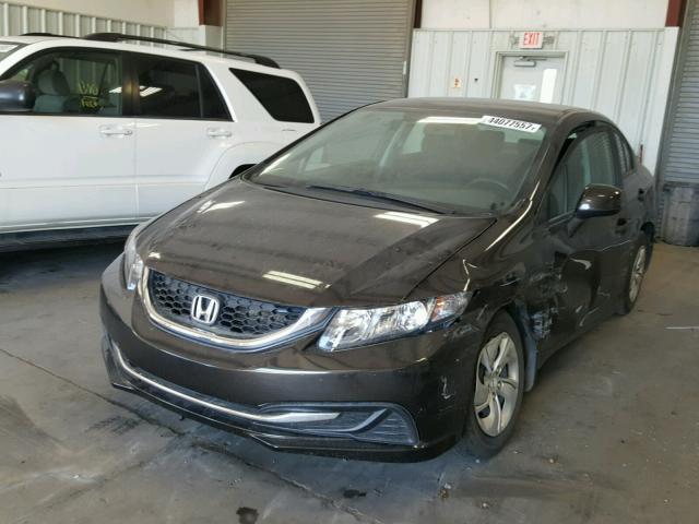 2HGFB2F52DH597545 - 2013 HONDA CIVIC LX BLACK photo 2