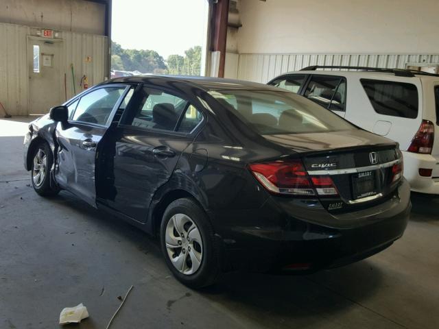 2HGFB2F52DH597545 - 2013 HONDA CIVIC LX BLACK photo 3