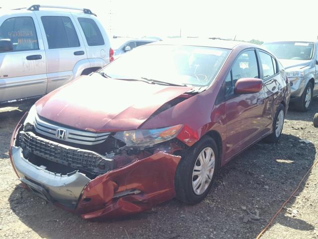 JHMZE2H50AS019902 - 2010 HONDA INSIGHT LX RED photo 2