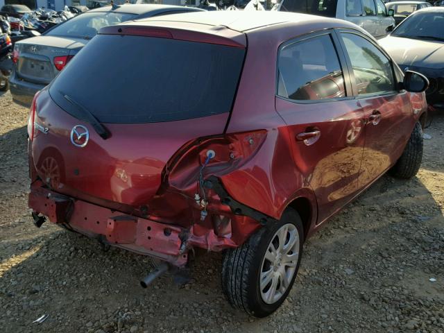 JM1DE1KY8E0187748 - 2014 MAZDA MAZDA2 SPO BURGUNDY photo 4