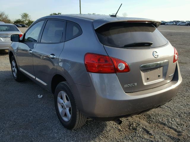 JN8AS5MT1DW502281 - 2013 NISSAN ROGUE S GRAY photo 3