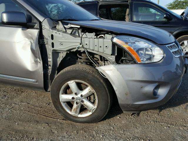 JN8AS5MT1DW502281 - 2013 NISSAN ROGUE S GRAY photo 9