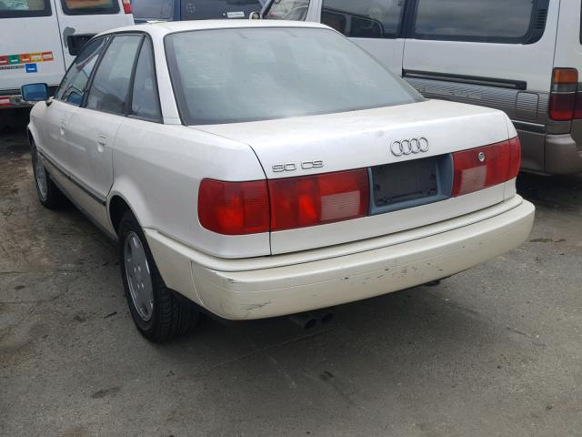 WAUDK58C3PA176839 - 1993 AUDI 90 CS WHITE photo 3