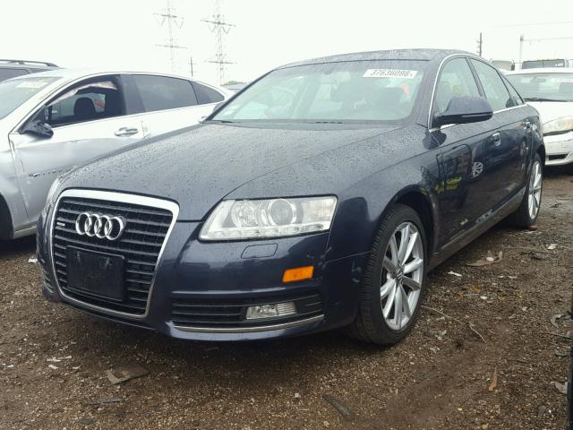 WAUWG74F29N057326 - 2009 AUDI A6 QUATTRO BLUE photo 2