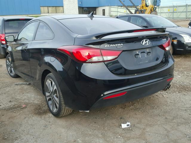 KMHDH6AH0EU025378 - 2014 HYUNDAI ELANTRA CO BLACK photo 3