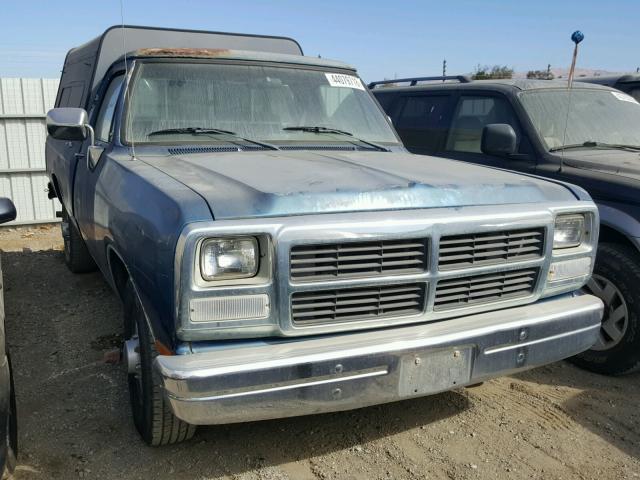 1B7KE26Z1PS222668 - 1993 DODGE D-SERIES D BLUE photo 1