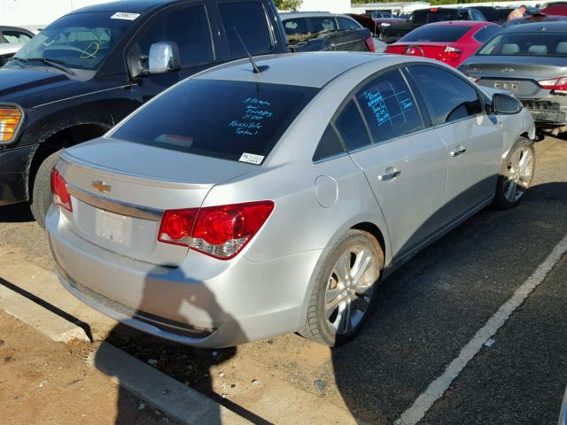 1G1PG5SB0E7421407 - 2014 CHEVROLET CRUZE LTZ SILVER photo 4