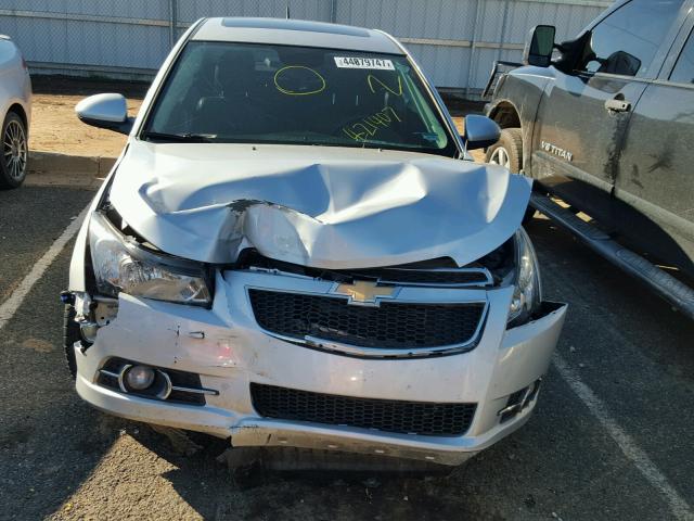 1G1PG5SB0E7421407 - 2014 CHEVROLET CRUZE LTZ SILVER photo 9