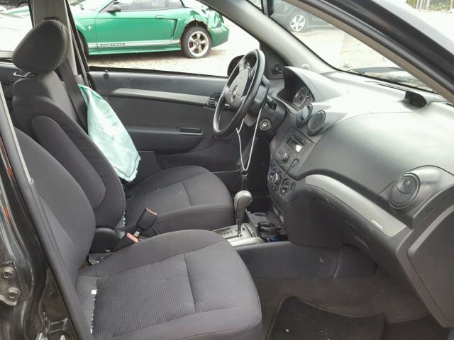 KL1TD56668B054128 - 2008 CHEVROLET AVEO BASE Қара фото 5