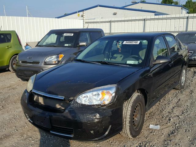 1G1ZS51F26F262411 - 2006 CHEVROLET MALIBU LS BLACK photo 2