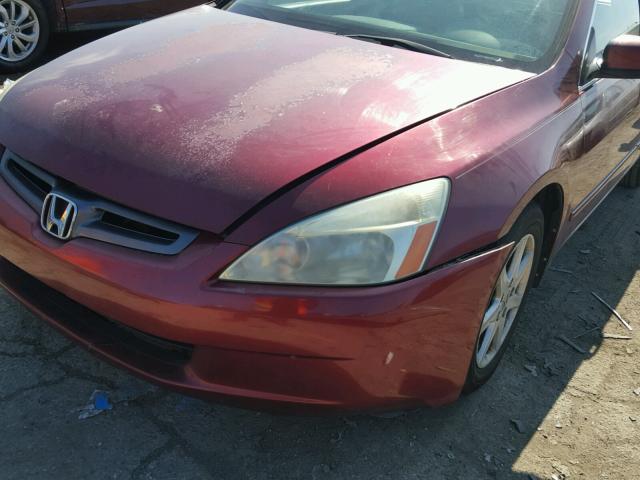 1HGCM665X3A088496 - 2003 HONDA ACCORD RED photo 9