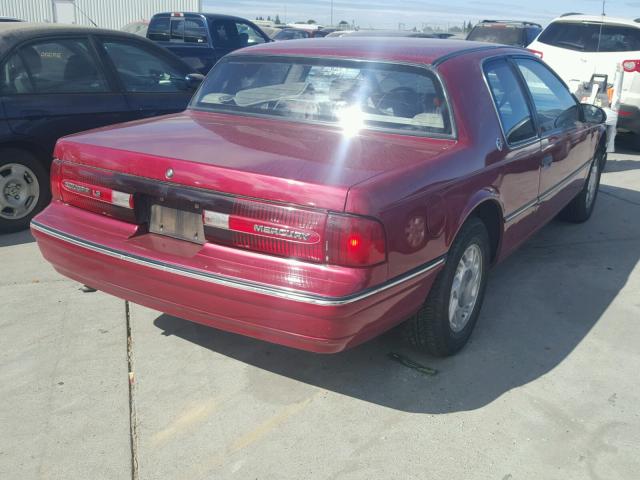 1MEPM6045MH651493 - 1991 MERCURY COUGAR LS RED photo 4