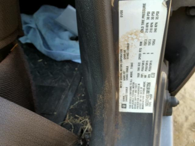 1GCDT43E788187256 - 2008 CHEVROLET COLORADO L GRAY photo 10