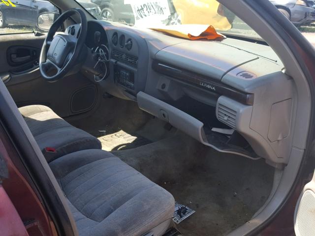 2G1WL52M4X9262076 - 1999 CHEVROLET LUMINA BAS მუქწითელი ფოტო 5