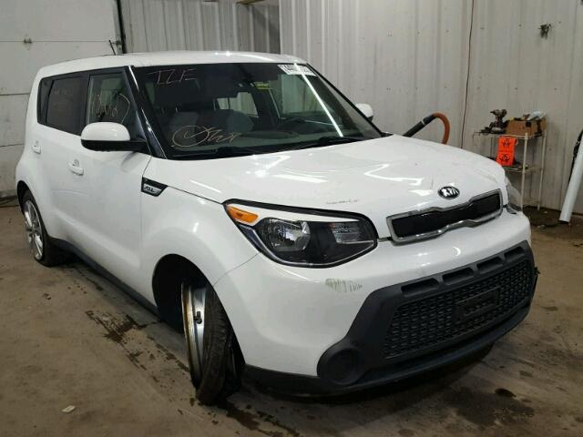 KNDJP3A50F7183332 - 2015 KIA SOUL WHITE photo 1