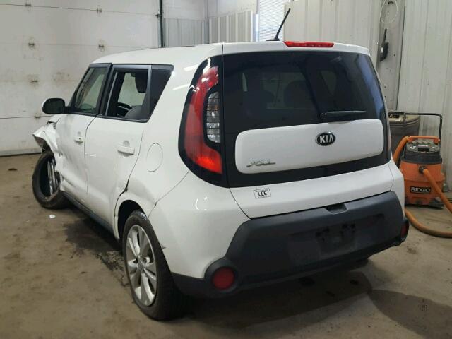 KNDJP3A50F7183332 - 2015 KIA SOUL WHITE photo 3