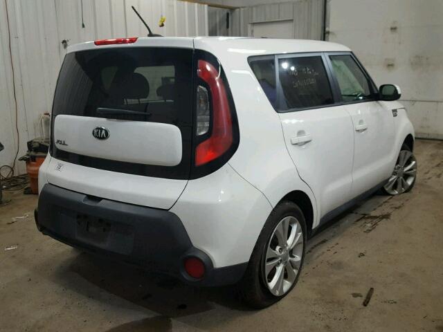 KNDJP3A50F7183332 - 2015 KIA SOUL WHITE photo 4