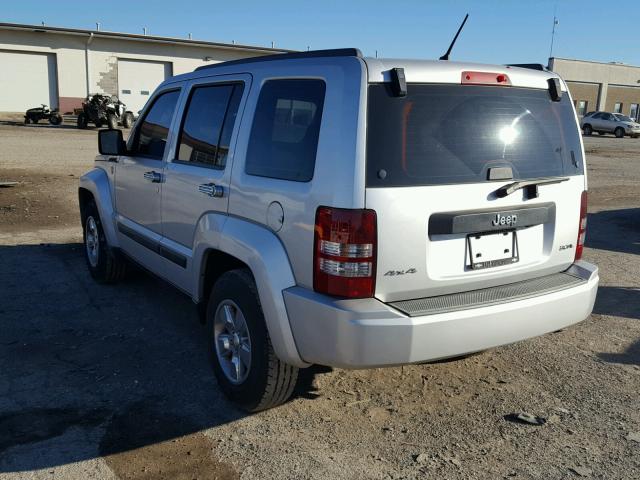 1J8GN28K48W156075 - 2008 JEEP LIBERTY SILVER photo 3