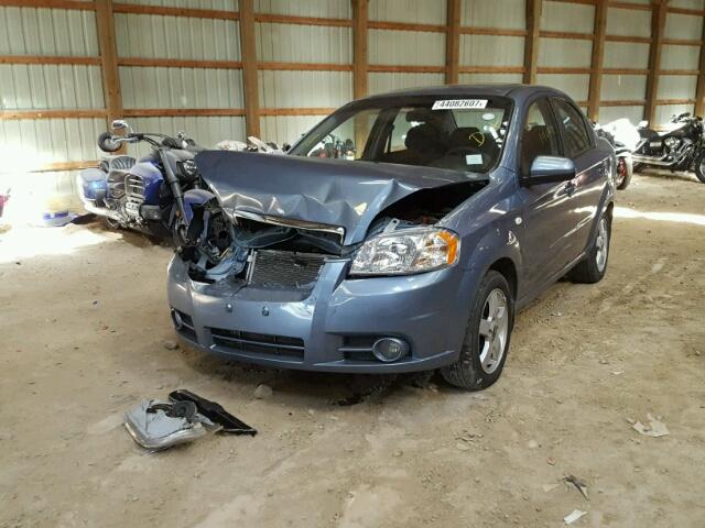 KL1TG55607B052561 - 2007 CHEVROLET AVEO LT BLUE photo 2