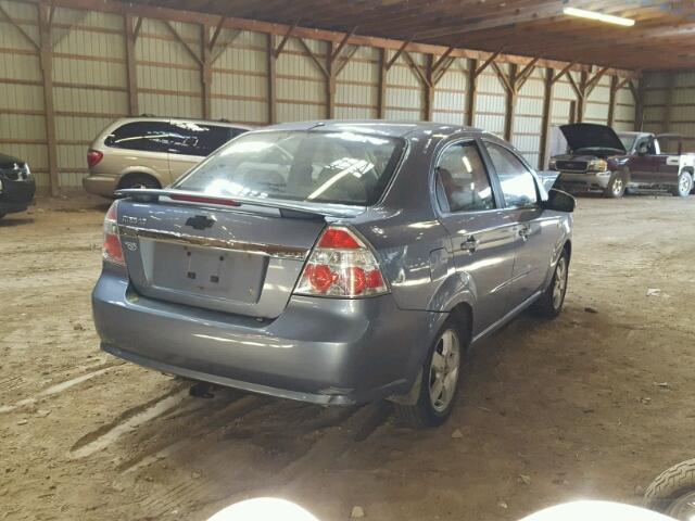 KL1TG55607B052561 - 2007 CHEVROLET AVEO LT BLUE photo 4