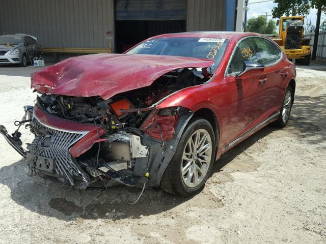 JTHB51FF7J5002360 - 2018 LEXUS LS 500 MAROON photo 2