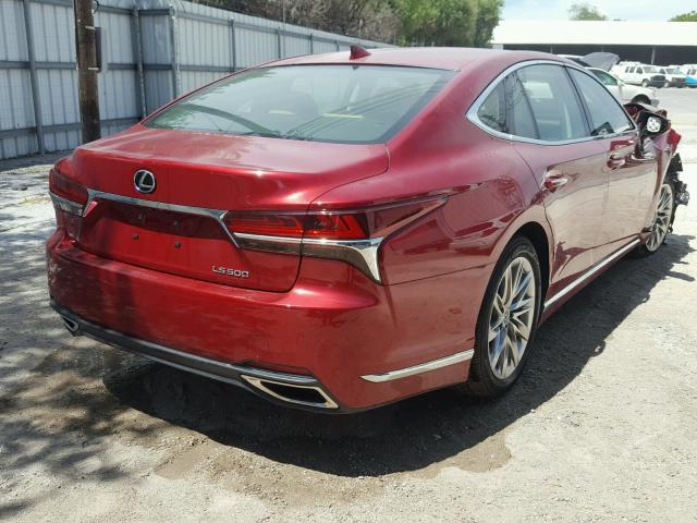 JTHB51FF7J5002360 - 2018 LEXUS LS 500 MAROON photo 4