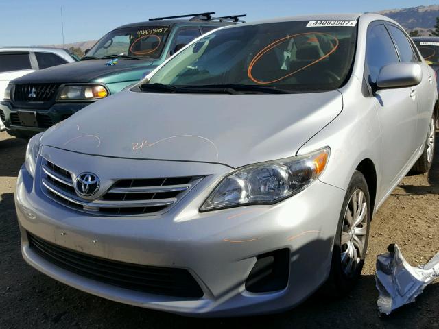 5YFBU4EE7DP181795 - 2013 TOYOTA COROLLA BA SILVER photo 2