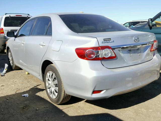 5YFBU4EE7DP181795 - 2013 TOYOTA COROLLA BA SILVER photo 3