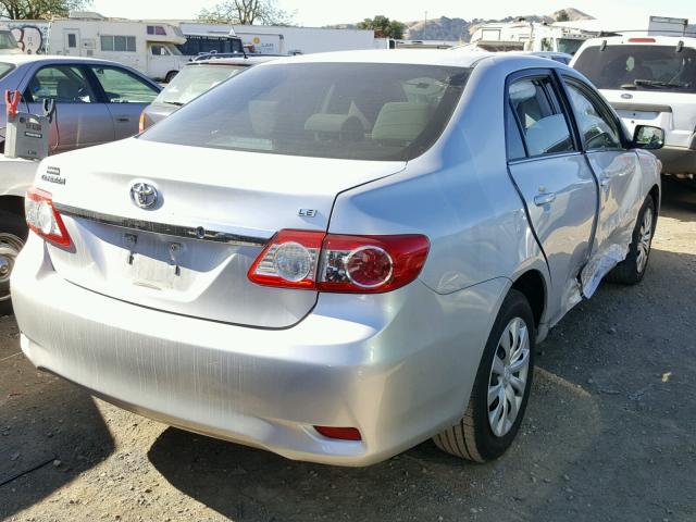 5YFBU4EE7DP181795 - 2013 TOYOTA COROLLA BA SILVER photo 4