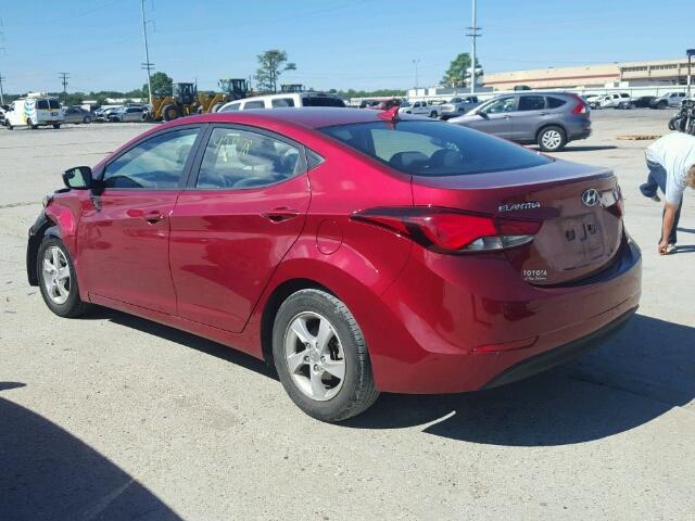 5NPDH4AE1FH651841 - 2015 HYUNDAI ELANTRA SE RED photo 3