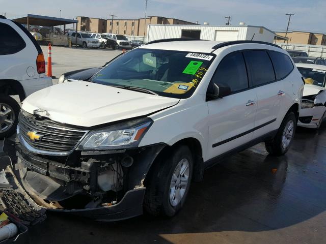 1GNKRFED3DJ211651 - 2013 CHEVROLET TRAVERSE L WHITE photo 2