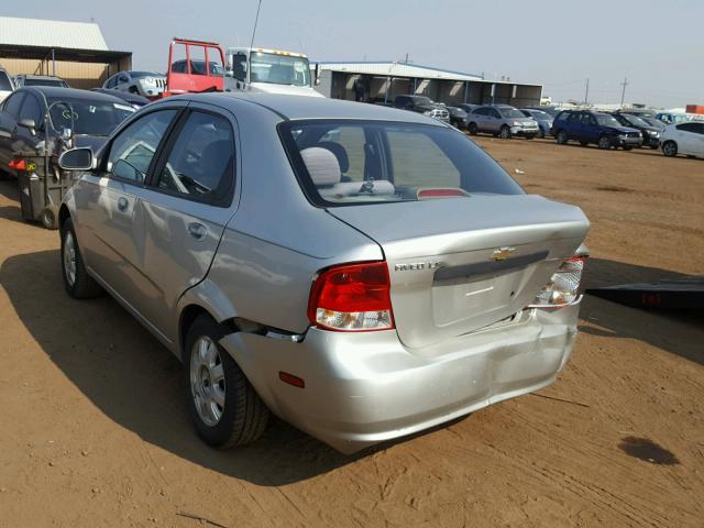 KL1TD52685B444066 - 2005 CHEVROLET AVEO BASE Արծաթագույն լուսանկար 3