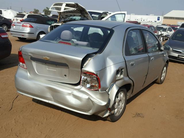 KL1TD52685B444066 - 2005 CHEVROLET AVEO BASE Արծաթագույն լուսանկար 4
