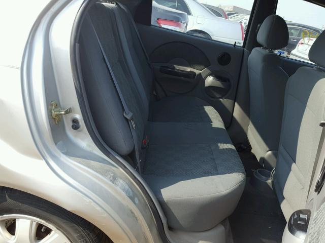 KL1TD52685B444066 - 2005 CHEVROLET AVEO BASE Արծաթագույն լուսանկար 6