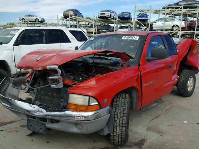 1B7GL23X7VS108539 - 1997 DODGE DAKOTA RED photo 2