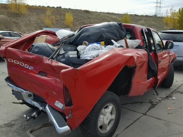 1B7GL23X7VS108539 - 1997 DODGE DAKOTA RED photo 4