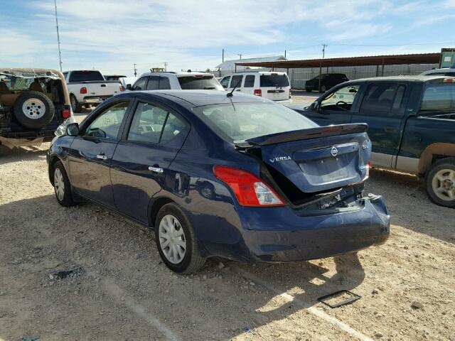 3N1CN7APXDL870689 - 2013 NISSAN VERSA S BLUE photo 3