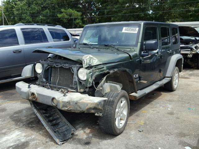 1J4GB39137L123655 - 2007 JEEP WRANGLER X GREEN photo 2